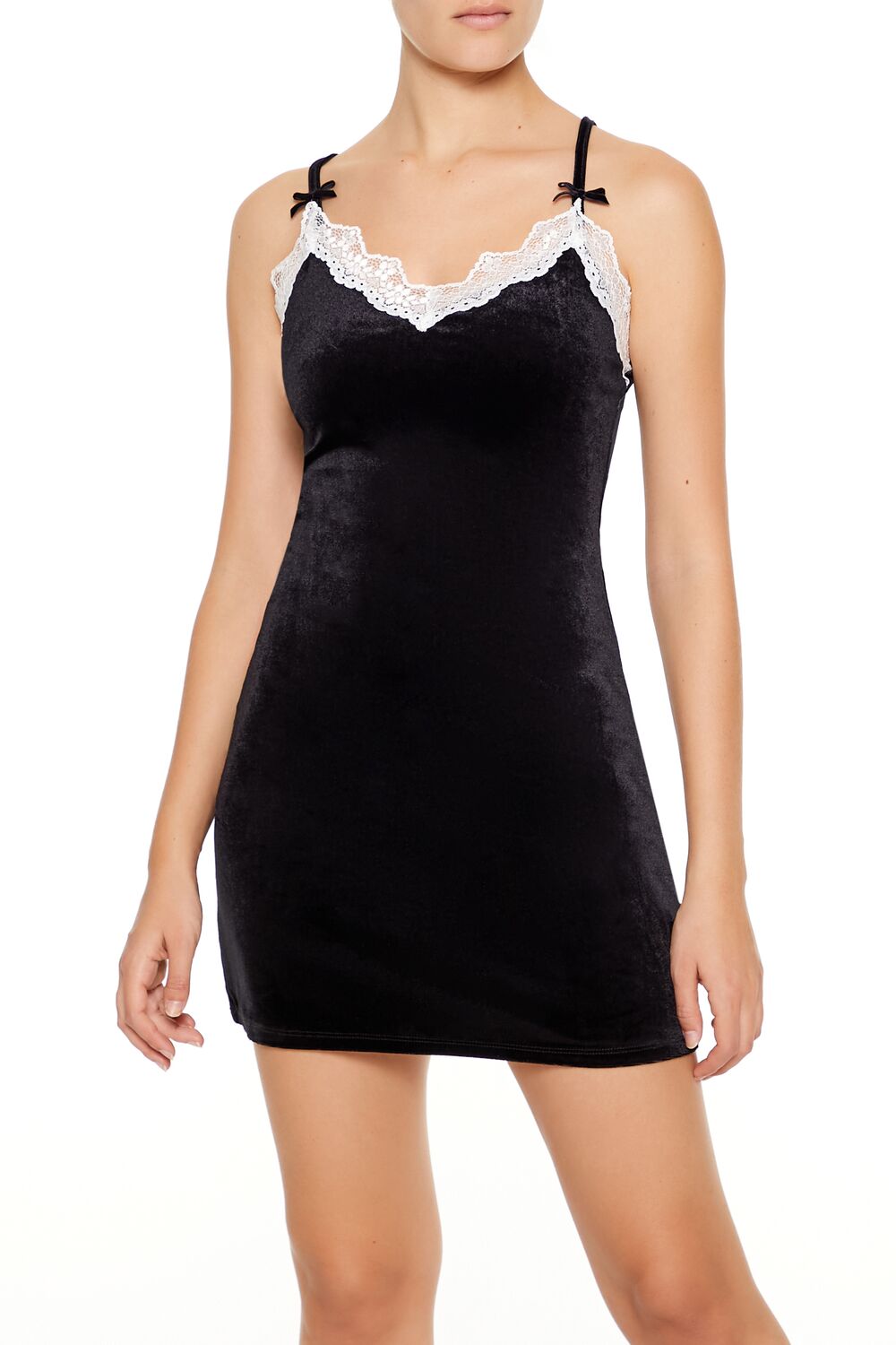 Velvet Bodycon Mini Slip Dress - Image 2