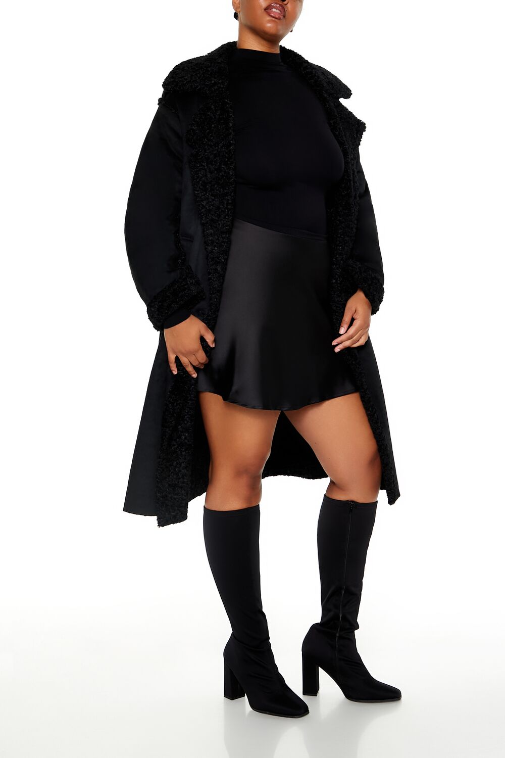 Faux Shearling & Suede Coat - Image 3