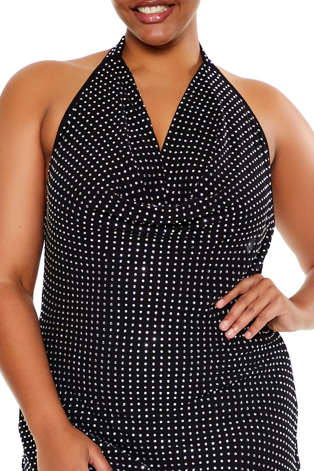 Plus Size Rhinestone Mini Dress - Image 5