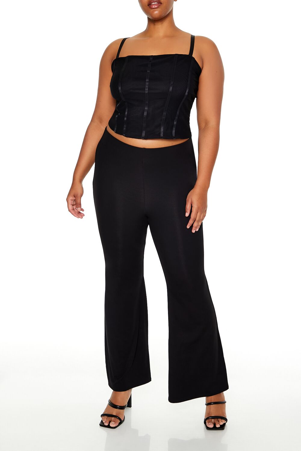 Plus Size Lace-Up Cropped Cami - Image 2