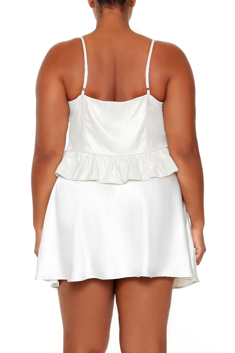 Plus Size Glitter V-Hem Bustier Cami - Image 5