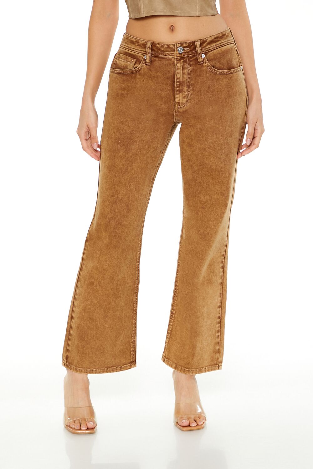 Mid-Rise Flare Ankle Pants - Image 2