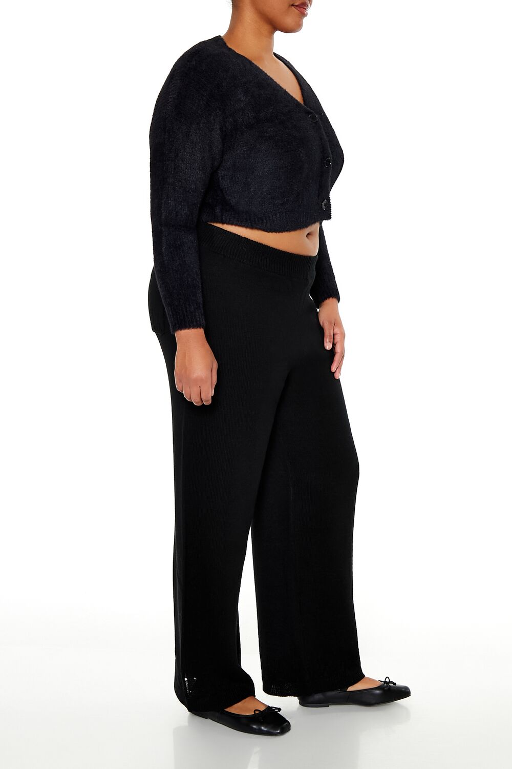Plus Size Wide-Leg Sweater-Knit Pants - Image 3