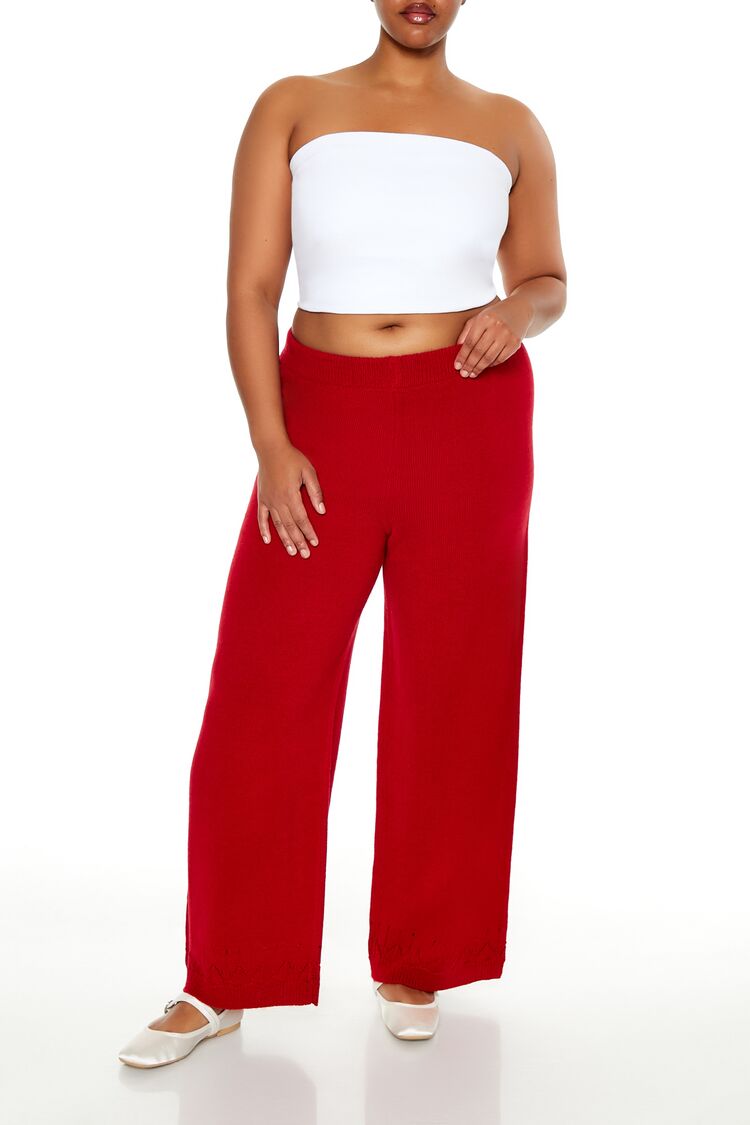 Plus Size Wide-Leg Sweater-Knit Pants - Image 6