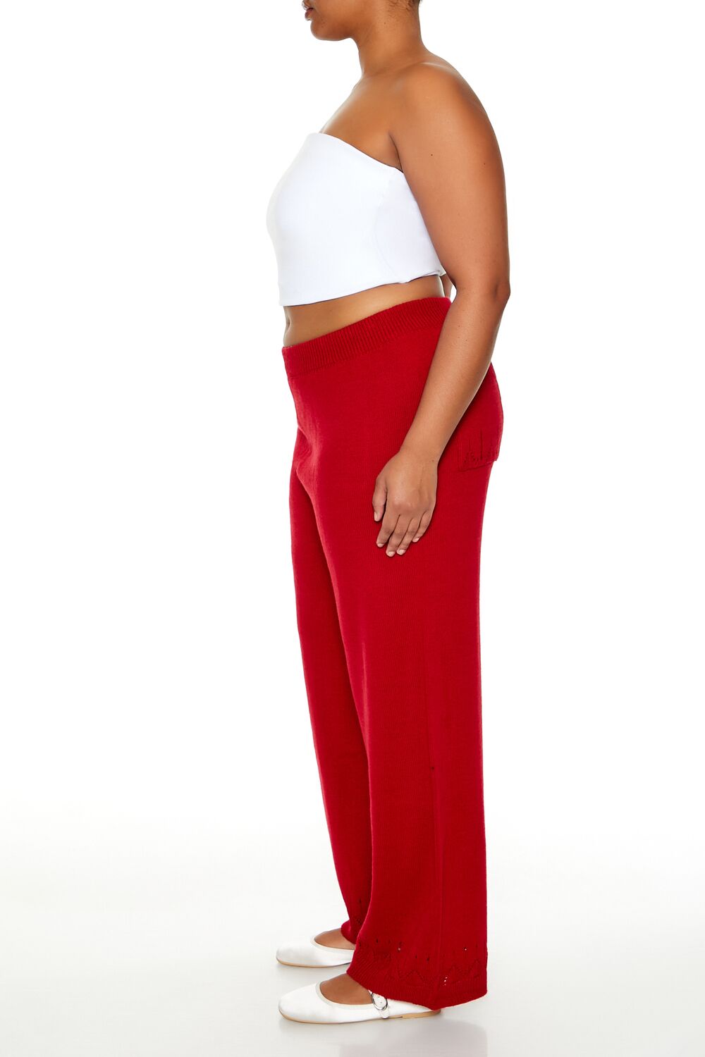 Plus Size Wide-Leg Sweater-Knit Pants - Image 8