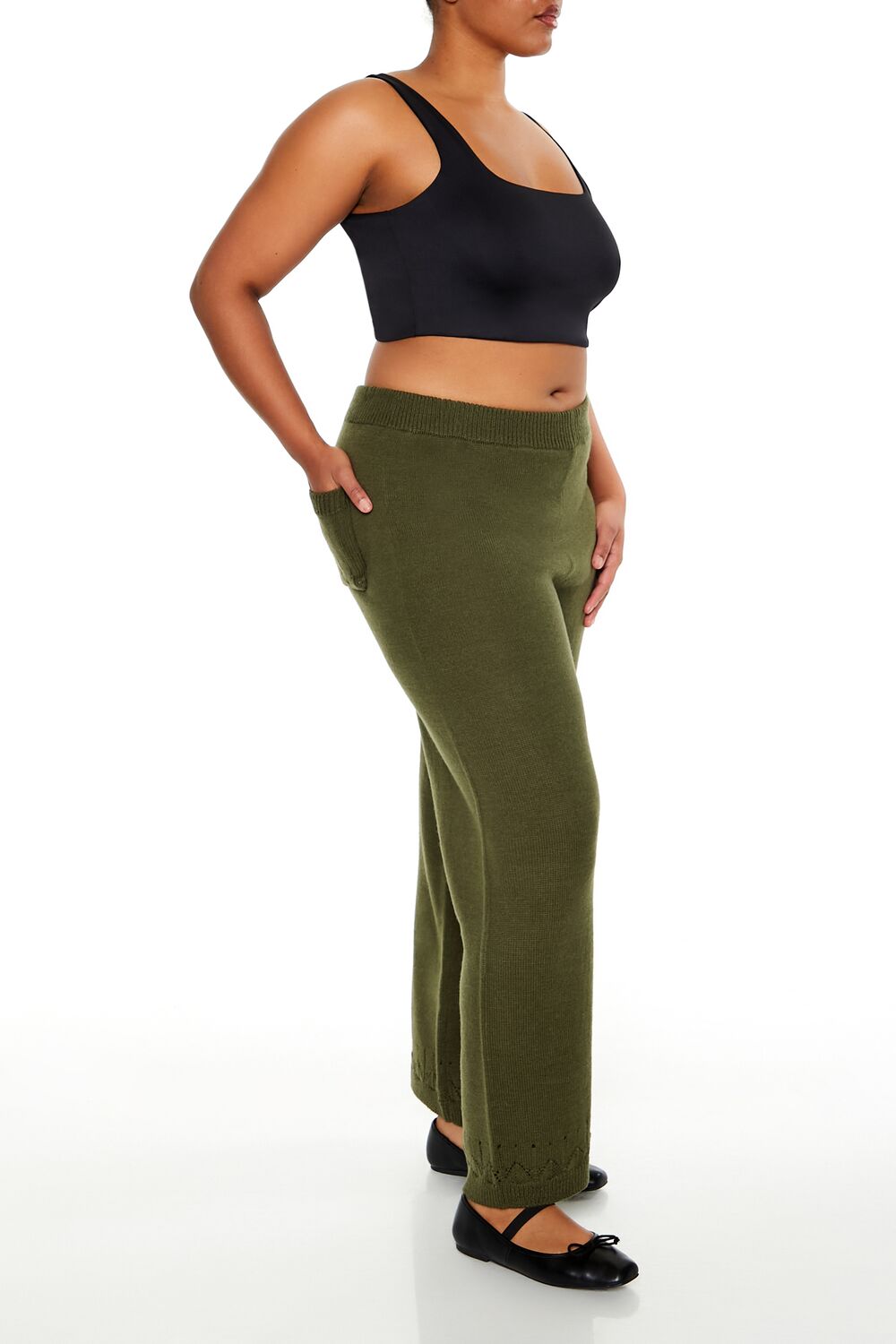 Plus Size Wide-Leg Sweater-Knit Pants - Image 13