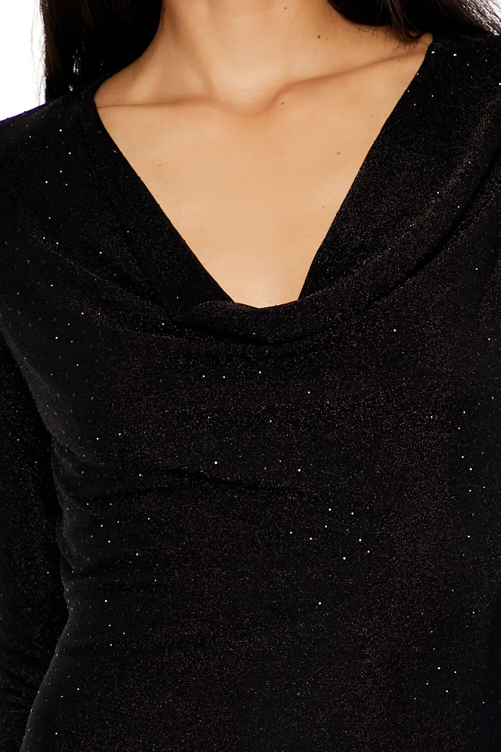 Glitter Cowl Bodycon Mini Dress - Image 5