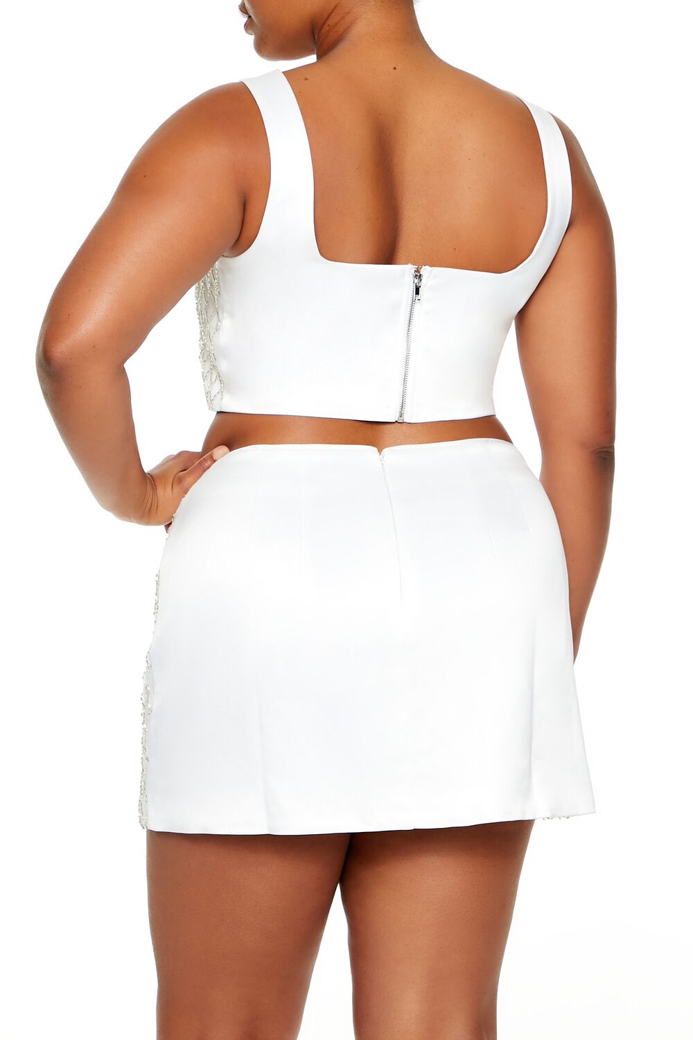 Plus Size Beaded Lattice Tank Top - Image 5