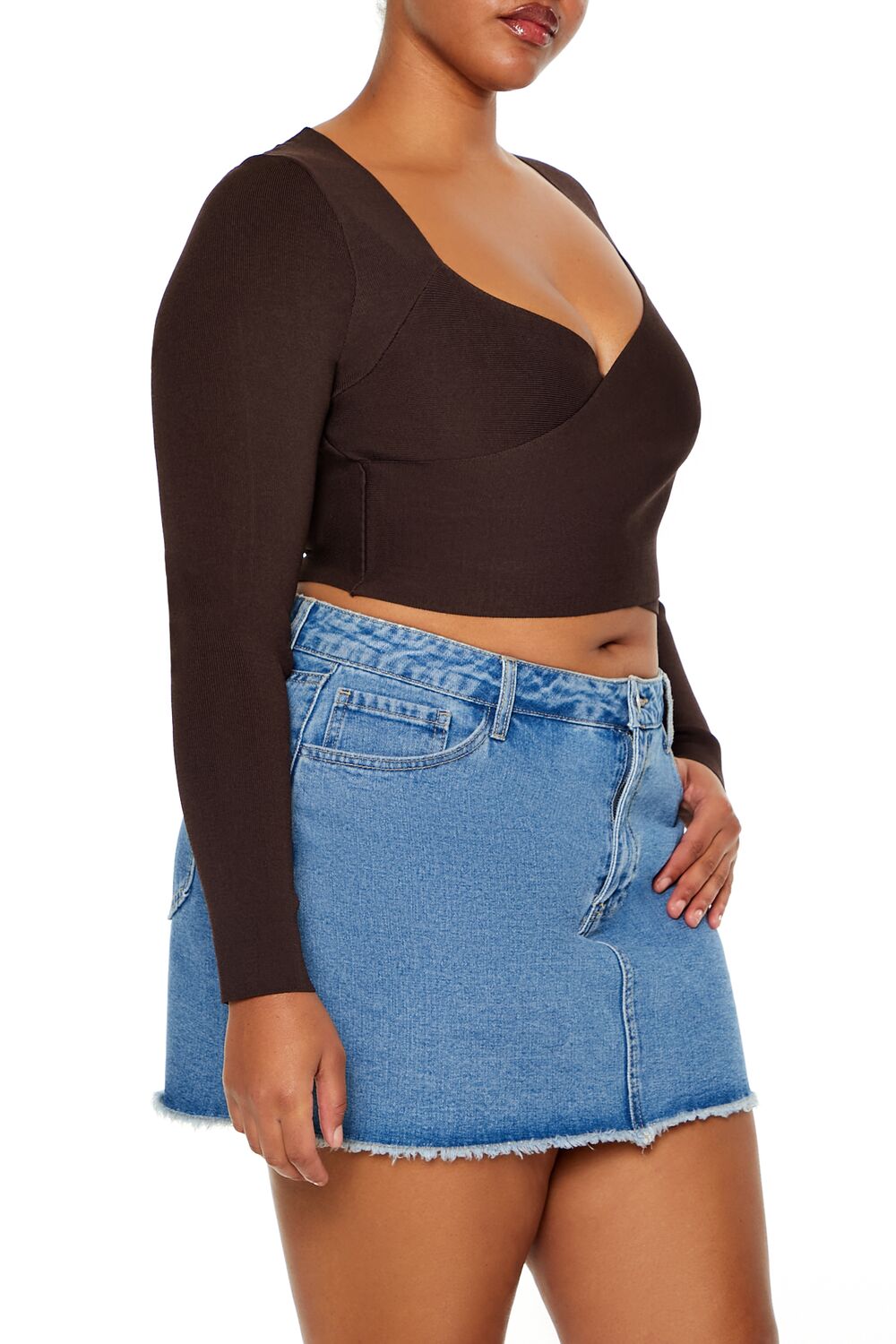Plus Size Crossover Sweater - Image 4