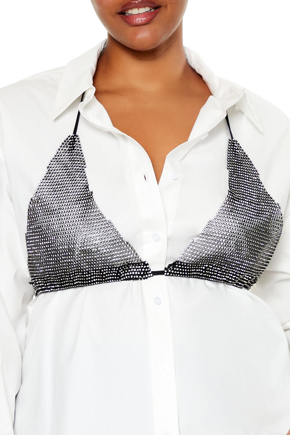 Plus Size Rhinestone Bikini Combo Shirt - Image 3