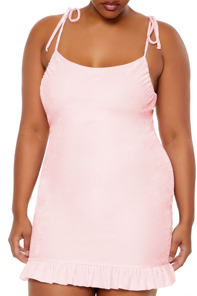 Plus Size Tie-Strap Mini Dress - Image 5