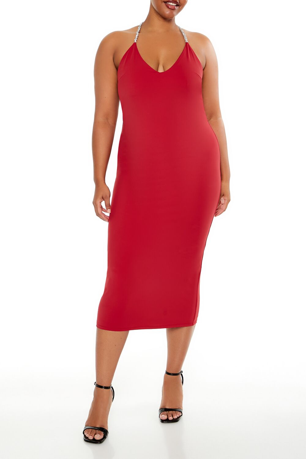 Plus Size Embellished Halter Maxi Dress - Image 7