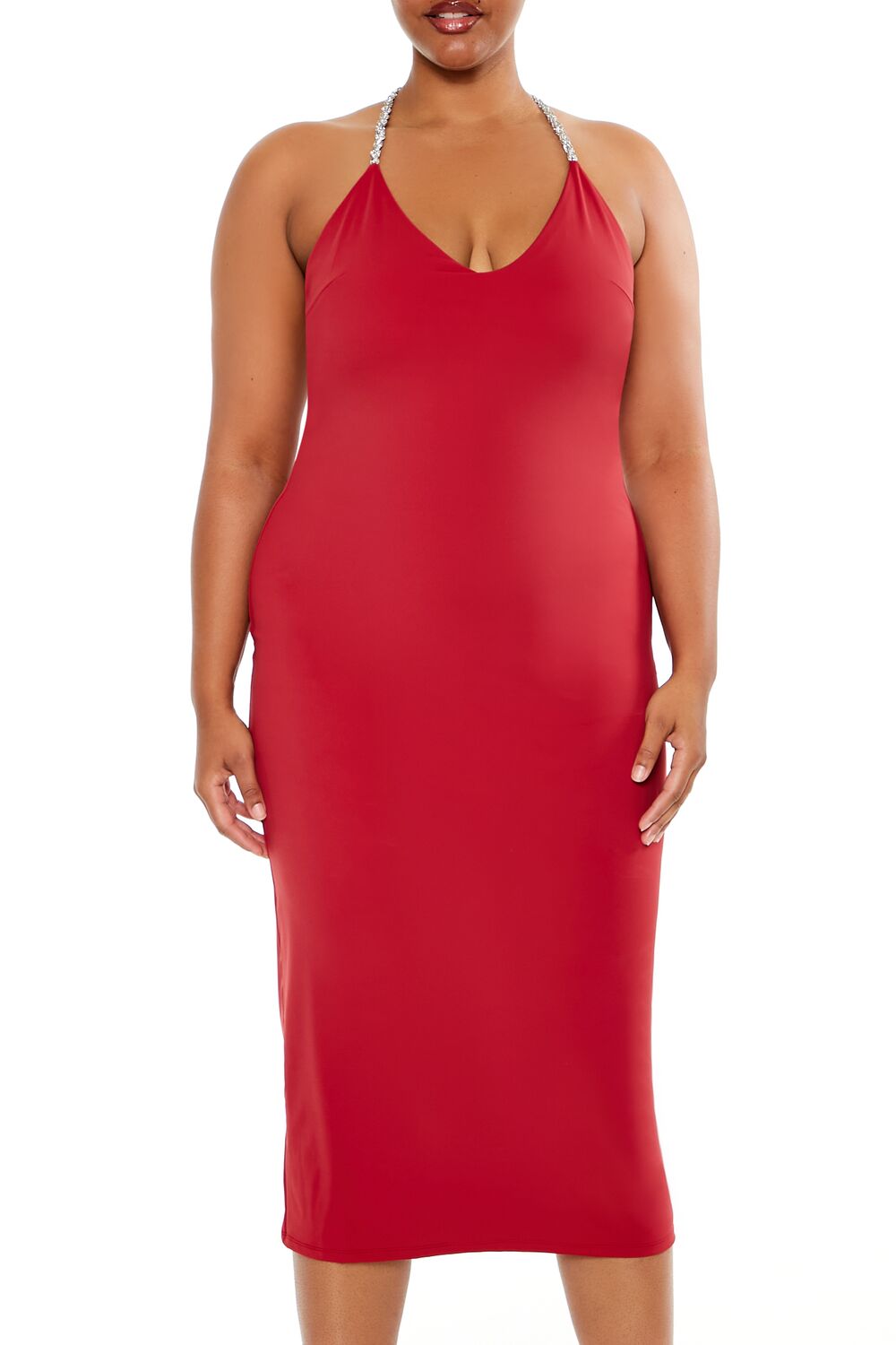 Plus Size Embellished Halter Maxi Dress - Image 8