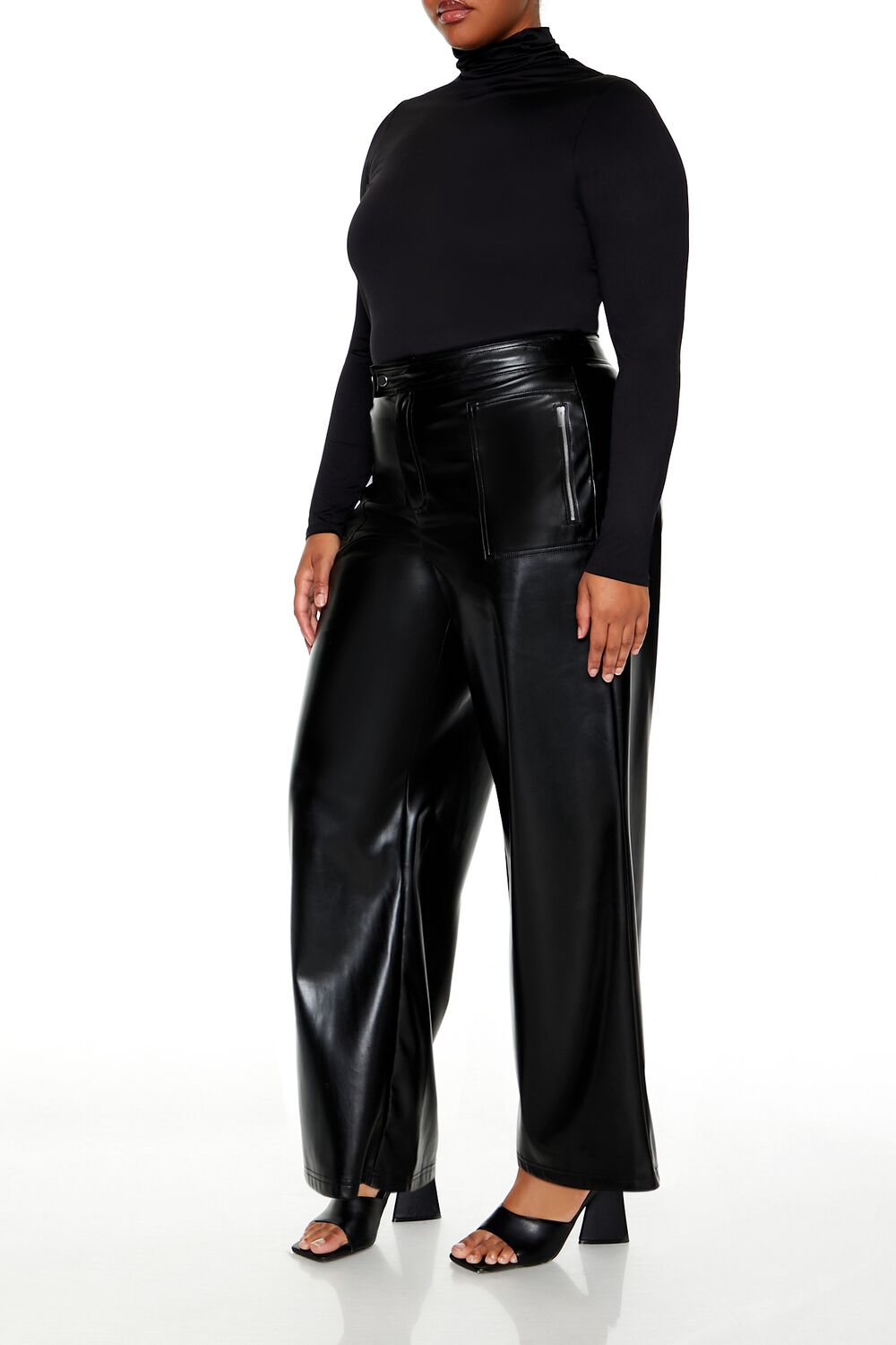Plus Size Faux Leather Pants - Image 3