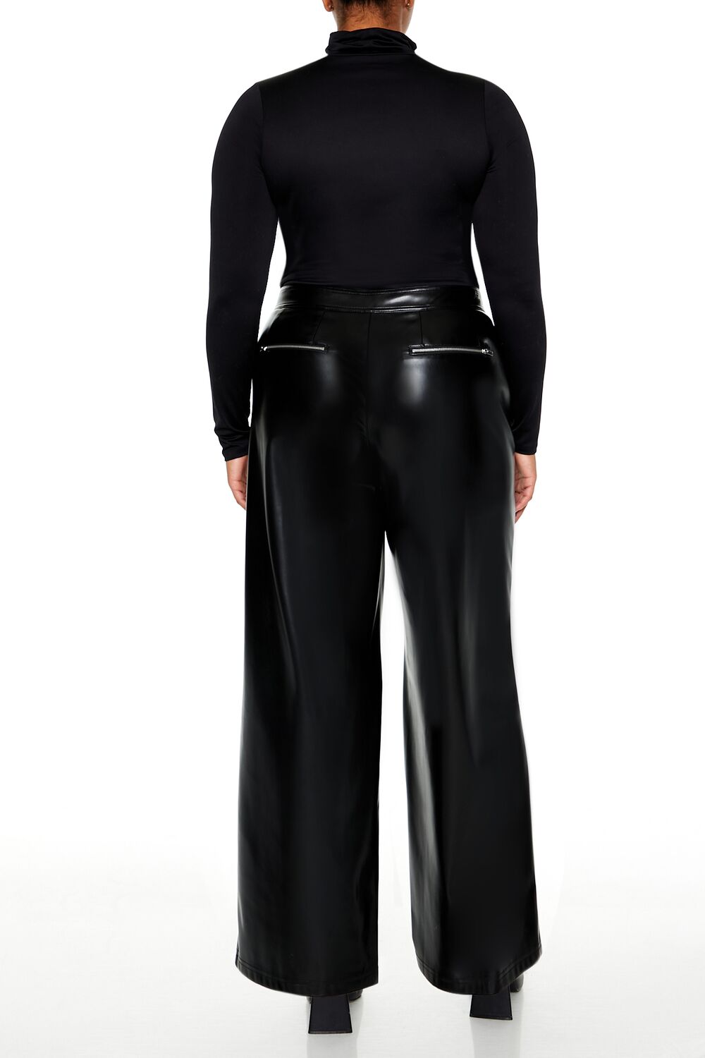 Plus Size Faux Leather Pants - Image 4