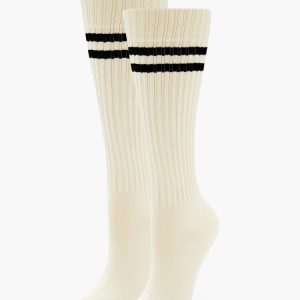 Varsity-Striped Ribbed Socks