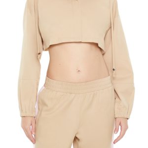 Hooded Zip-Up Cropped Jacket
