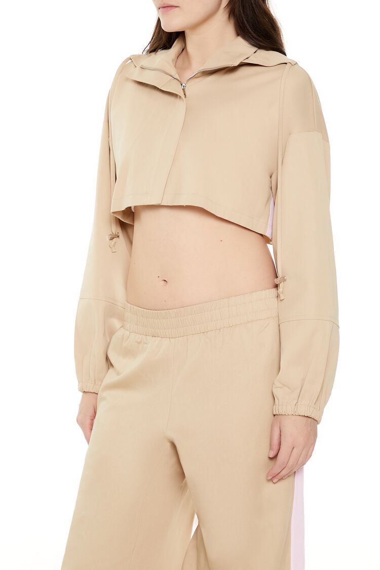 Hooded Zip-Up Cropped Jacket - Image 4