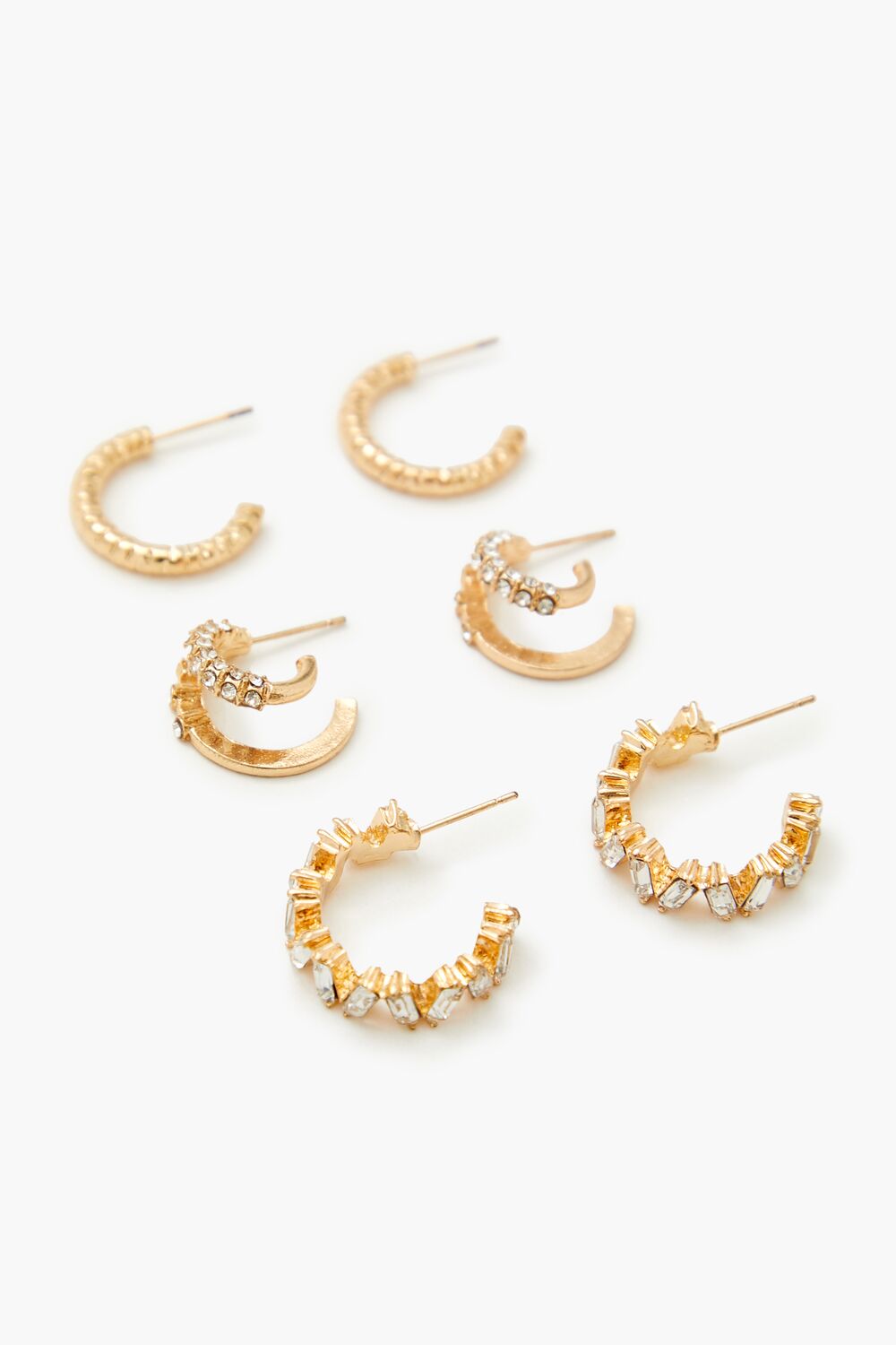 Rhinestone Hoop Earring Set - Image 2