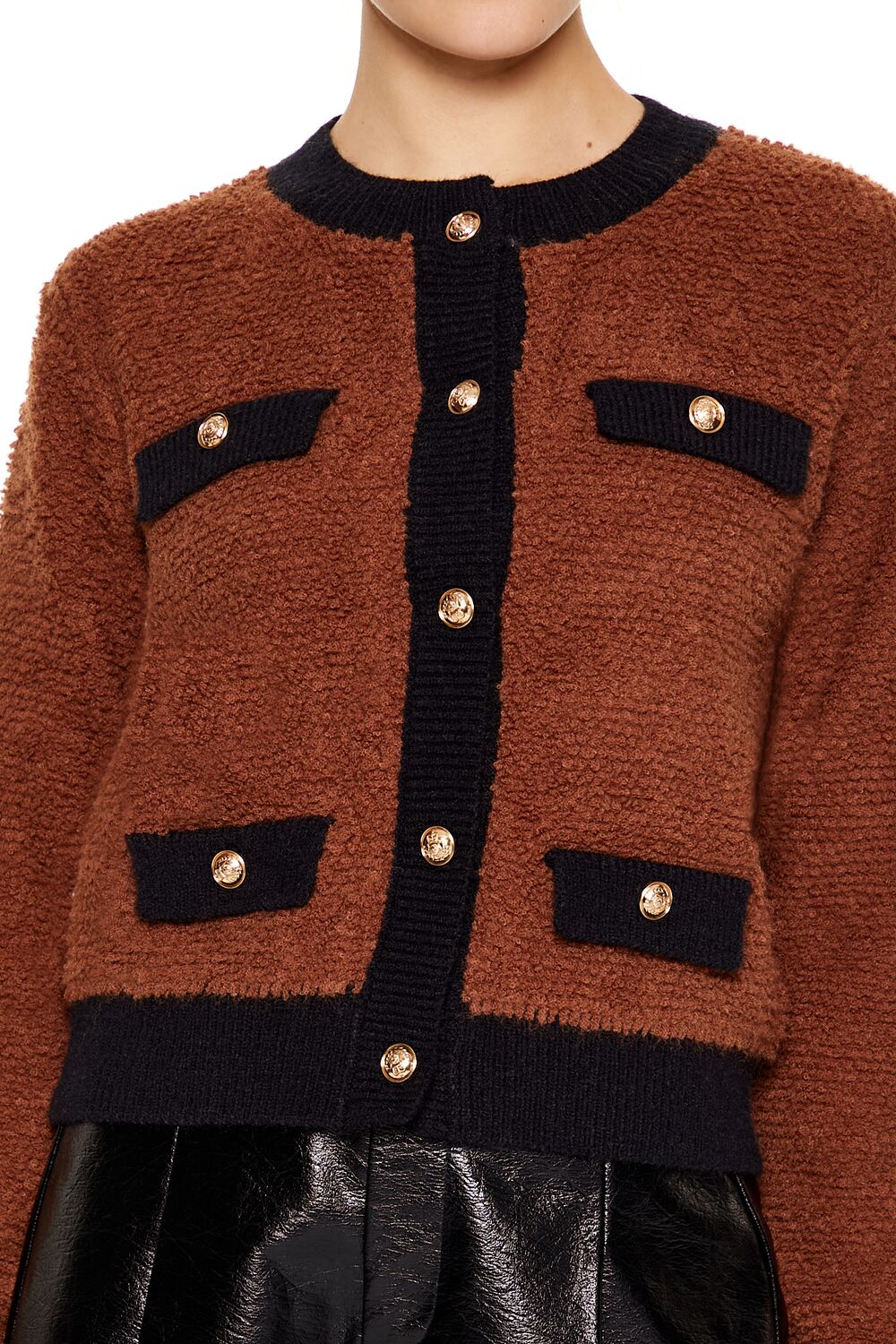 Two-Tone Cardigan Sweater - Image 3
