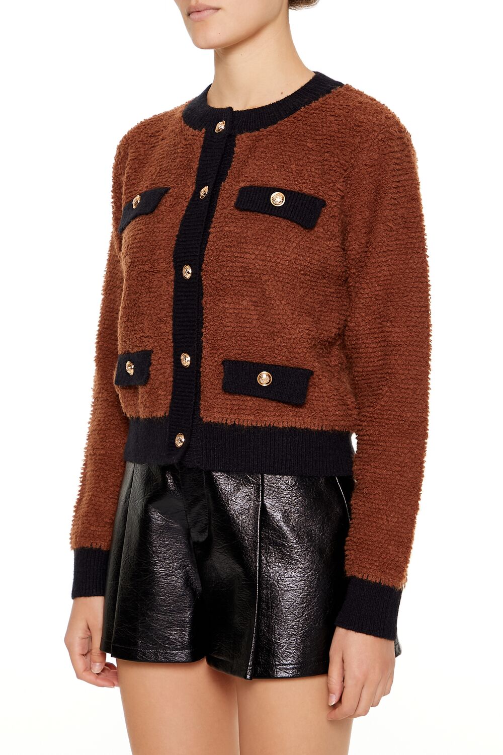 Two-Tone Cardigan Sweater - Image 4