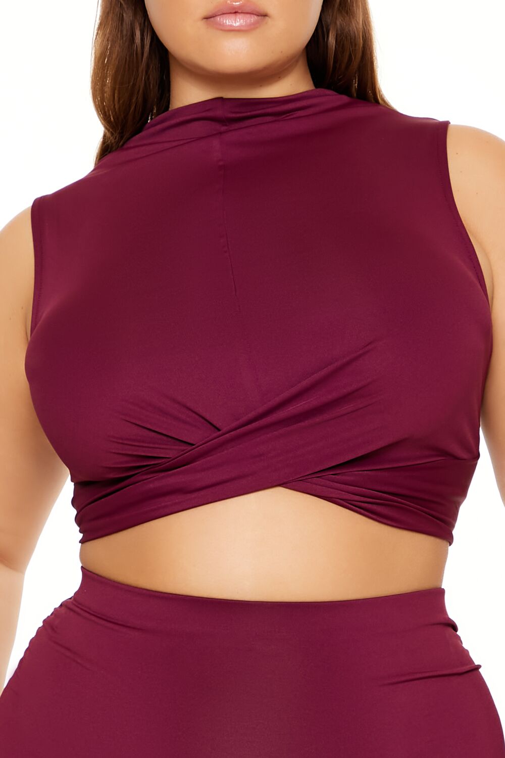 Plus Size Ruched Crop Top & Skirt Set - Image 12