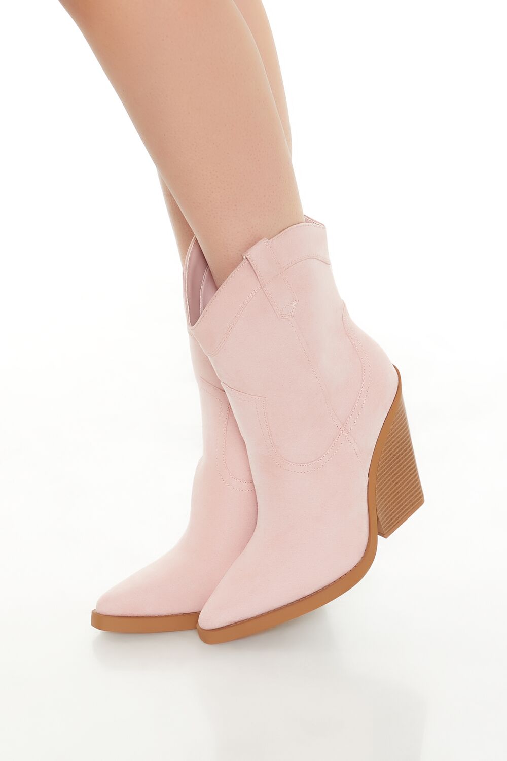 Faux Suede Cowboy Booties - Image 5