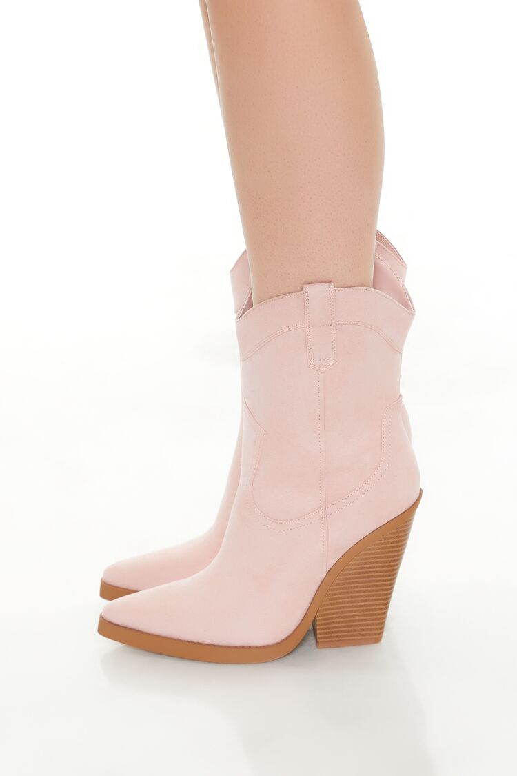 Faux Suede Cowboy Booties - Image 6