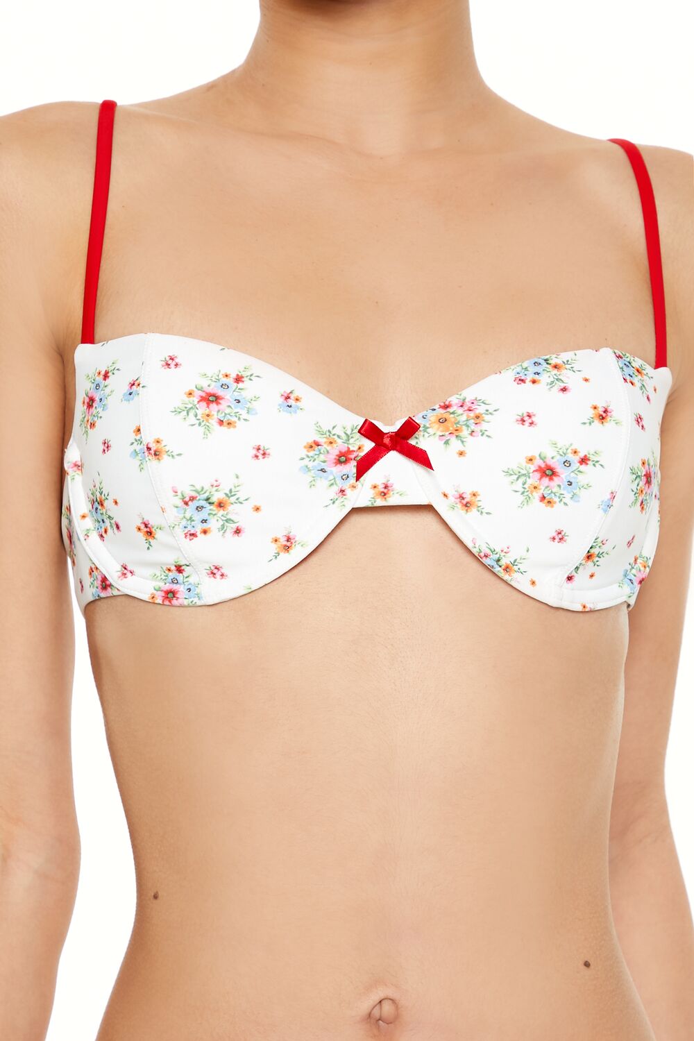 Romantic Floral Underwire Bikini Top - Image 2