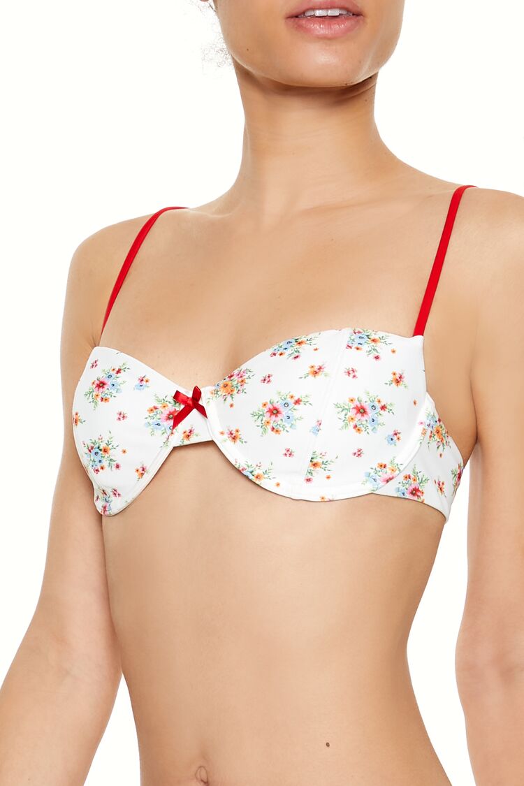 Romantic Floral Underwire Bikini Top - Image 3