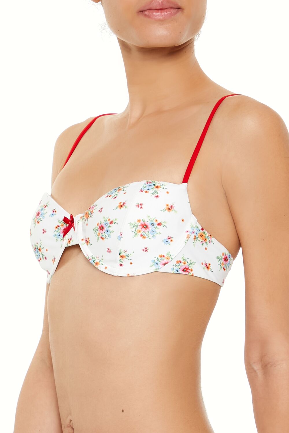 Romantic Floral Underwire Bikini Top - Image 4