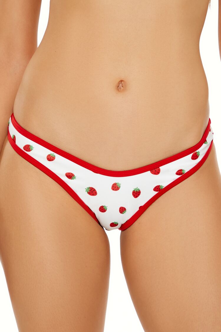 Strawberry High-Leg Bikini Bottoms - Image 2