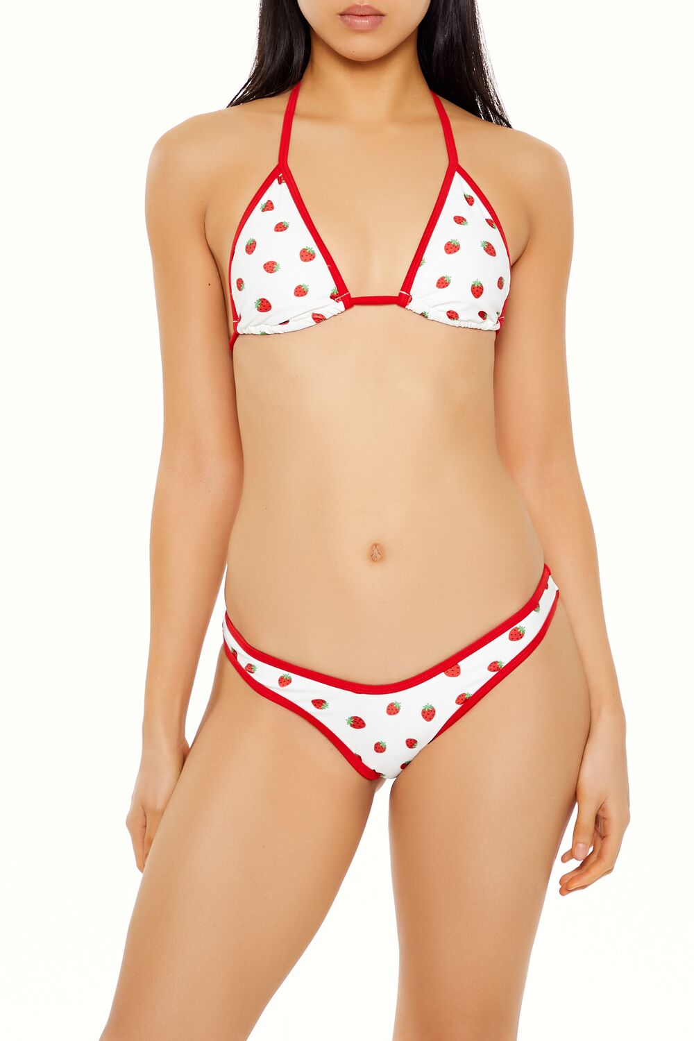 Strawberry High-Leg Bikini Bottoms - Image 3