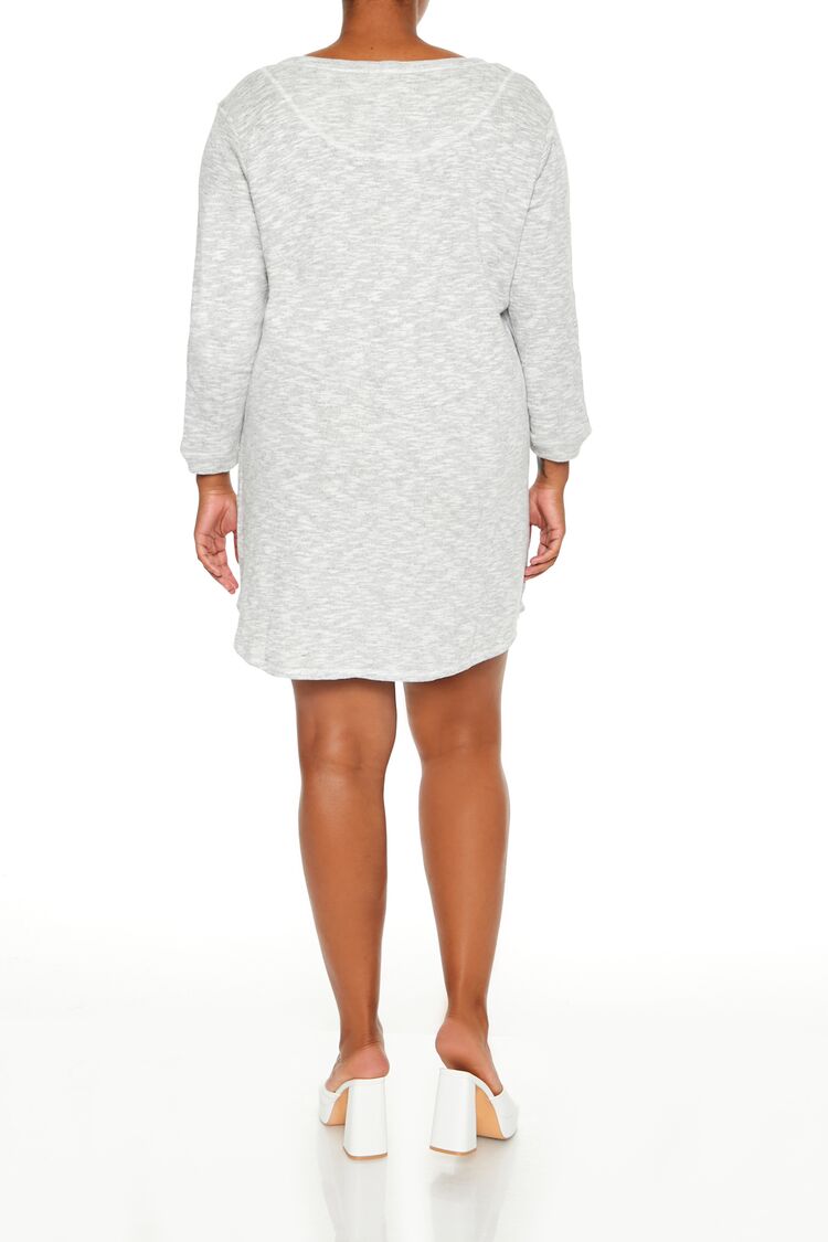 Plus Size Lace Chevron Mini Dress - Image 4