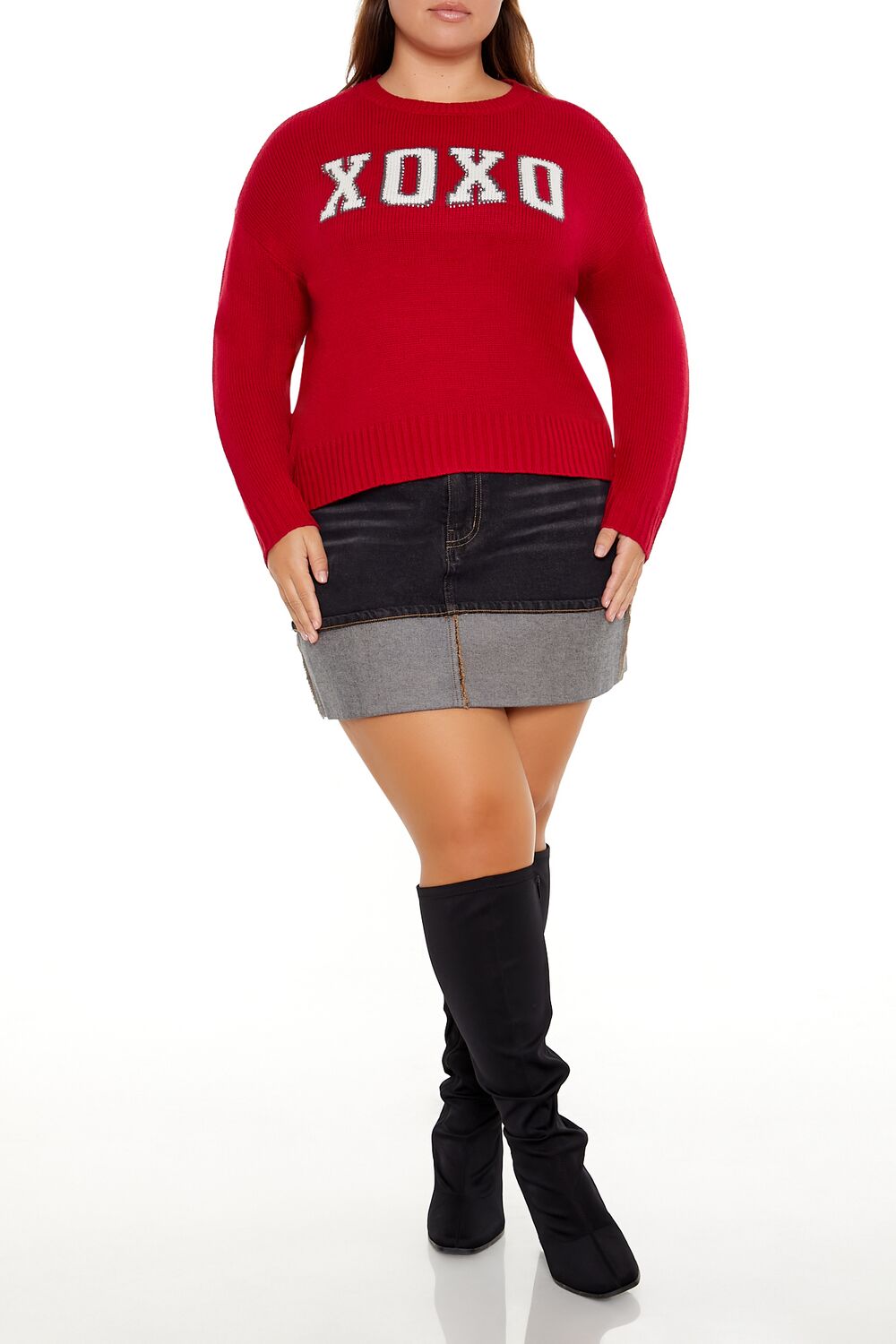 Plus Size XOXO Crew Sweater - Image 2