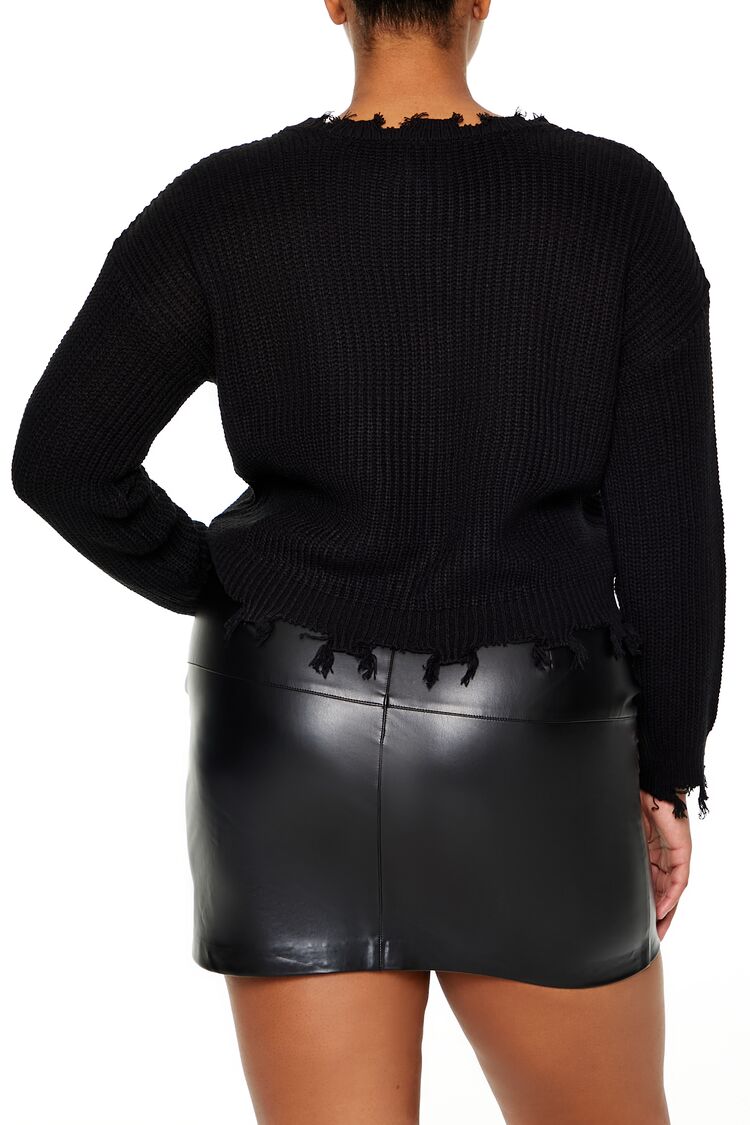 Plus Size Love Embroidered Sweater - Image 5