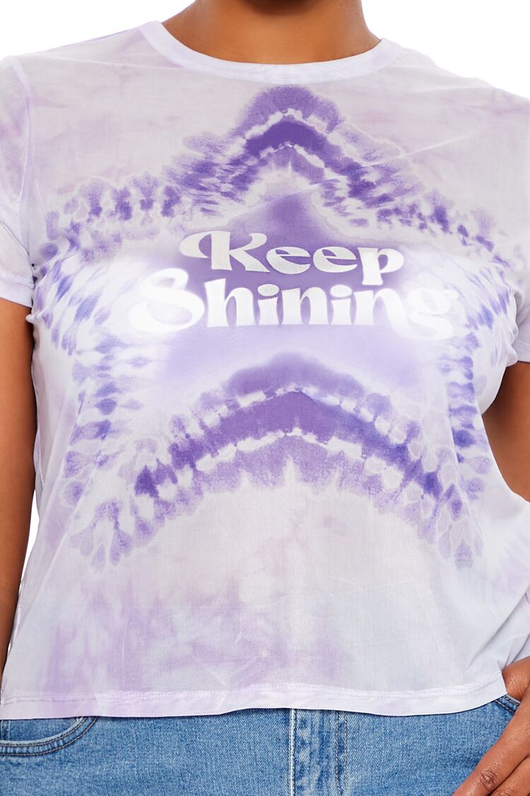 Plus Size Keep Shining Tie-Dye Tee - Image 3