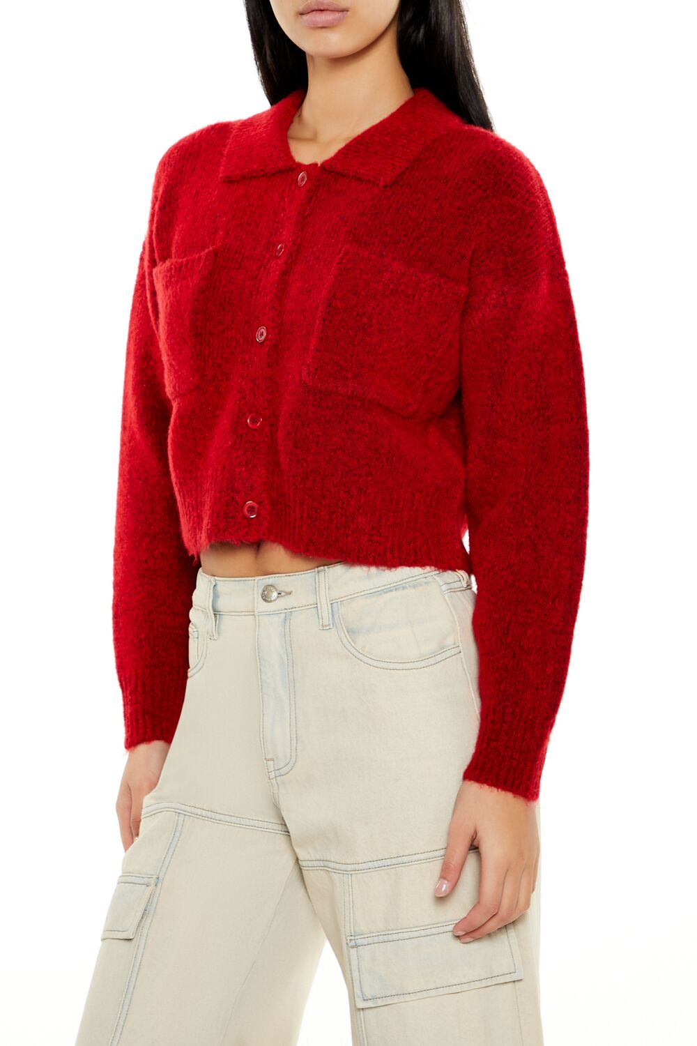 Cropped Cardigan Sweater - Image 4