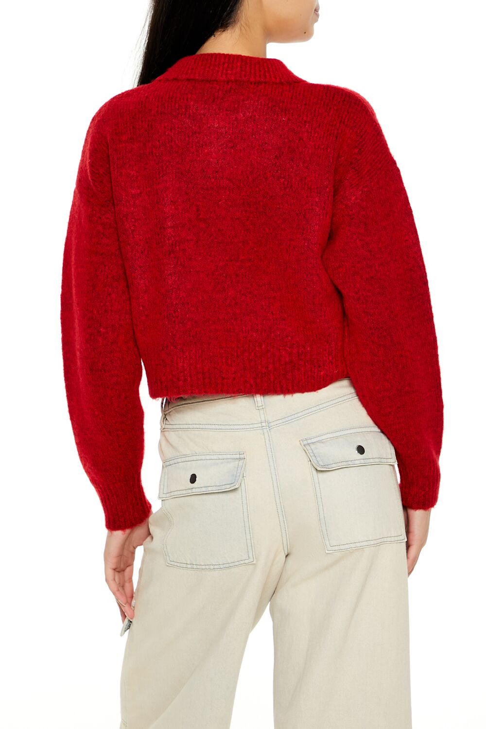 Cropped Cardigan Sweater - Image 5