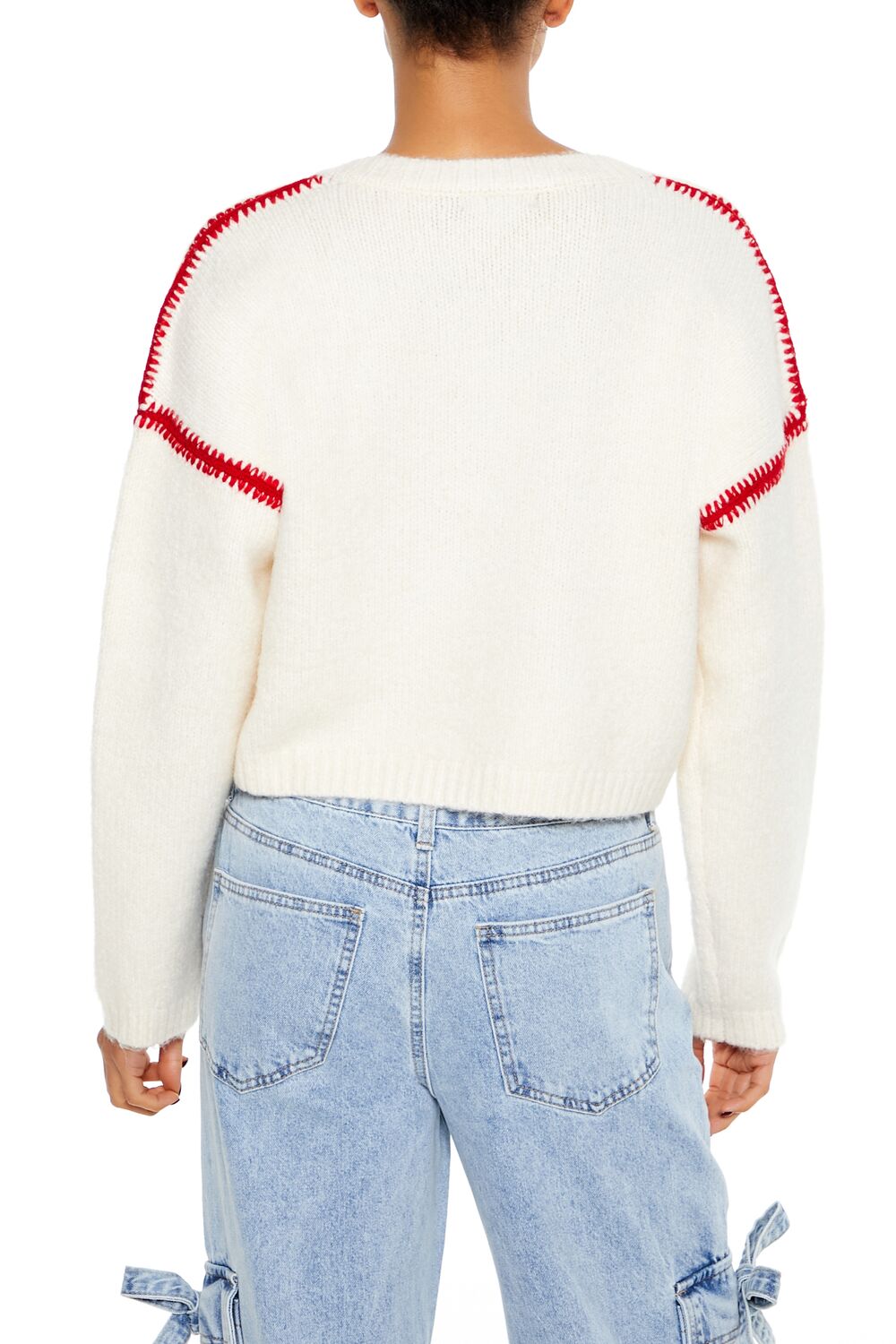 Dreamer Patch Fuzzy Knit Sweater - Image 5