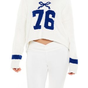 Bow 76 Fuzzy Knit Sweater