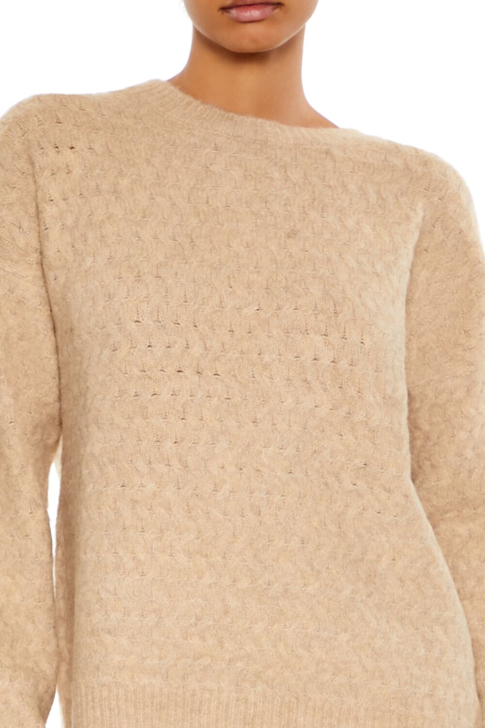 Fuzzy Textured Knit Sweater - Image 3