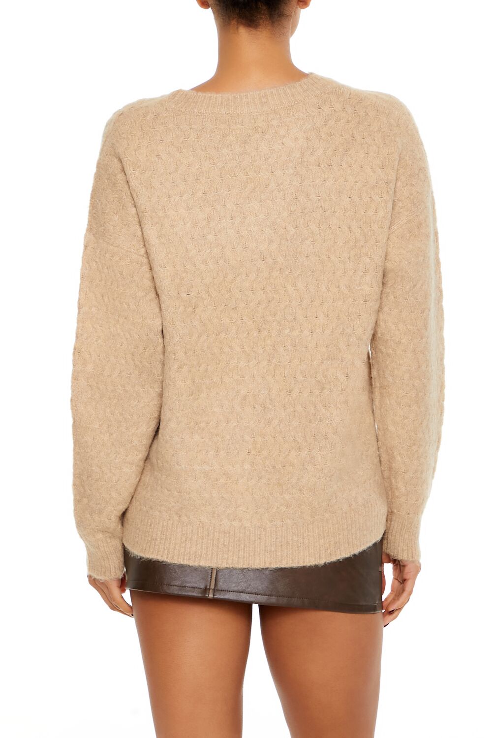 Fuzzy Textured Knit Sweater - Image 5