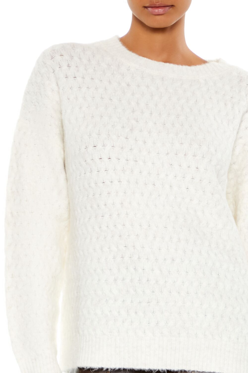 Fuzzy Textured Knit Sweater - Image 8