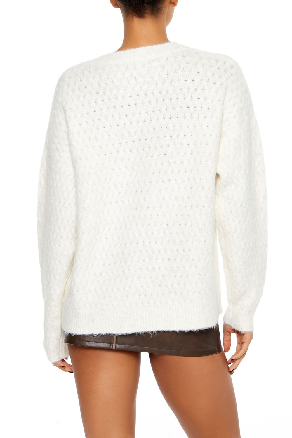 Fuzzy Textured Knit Sweater - Image 10