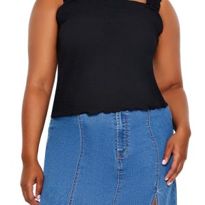 Plus Size Ruffle-Strap Tank Top