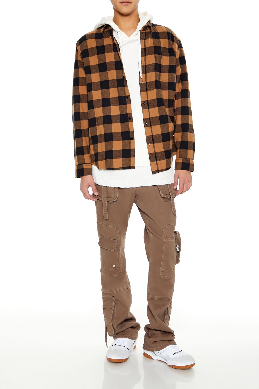 Plaid Curved-Hem Shirt - Image 2