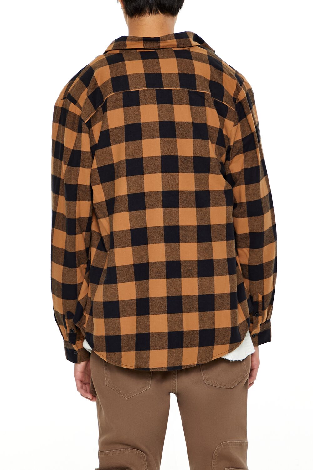 Plaid Curved-Hem Shirt - Image 5