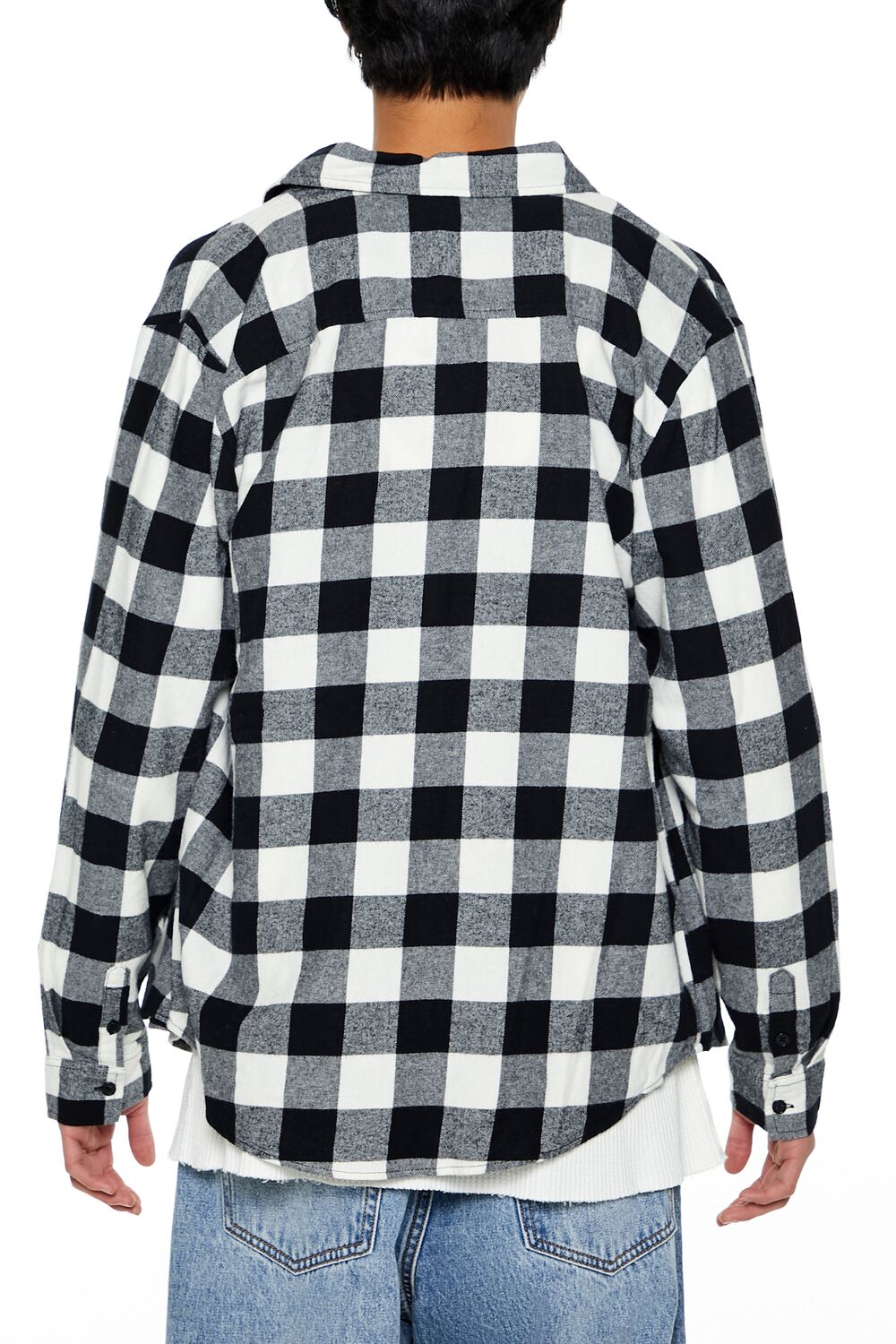 Plaid Curved-Hem Shirt - Image 10