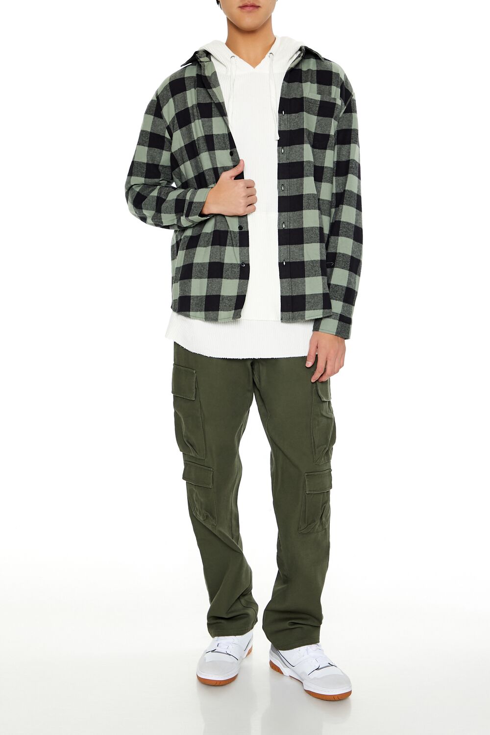 Plaid Curved-Hem Shirt - Image 12